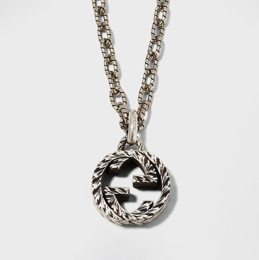 Double Gucci Interlocking Gucci Pendant Necklace