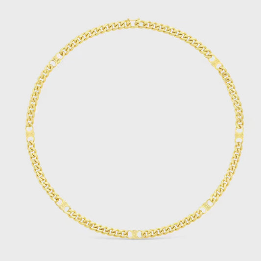 18K Celine Gourmette Chain Necklace