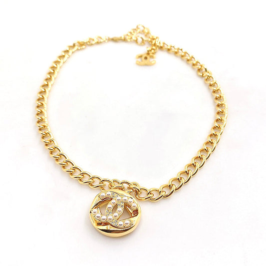 18K  Chanel Diamond Chain Necklace