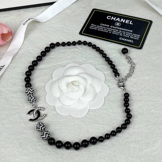 18K  Chanel 24C Black Diamond Necklace