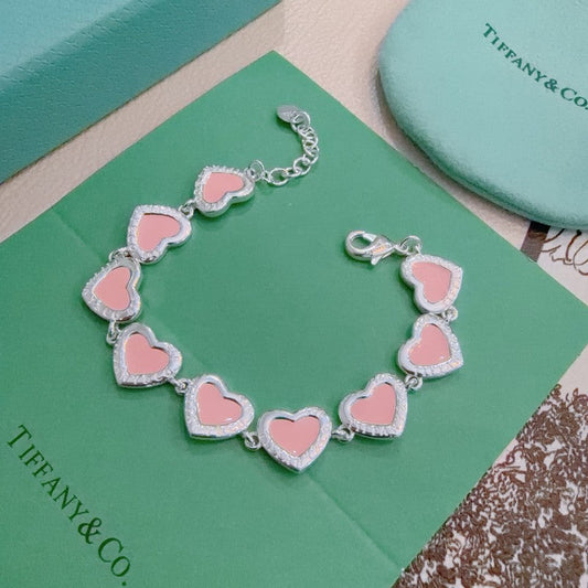 18K Return to Tiffany Pink Heart Tag Bracelet