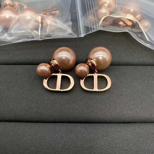 18K Petit Dior Pearl Earrings